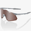 100% Hypercraft XS sunglasses - Matte Stone Grey HiPER Crimson Silver Mirror