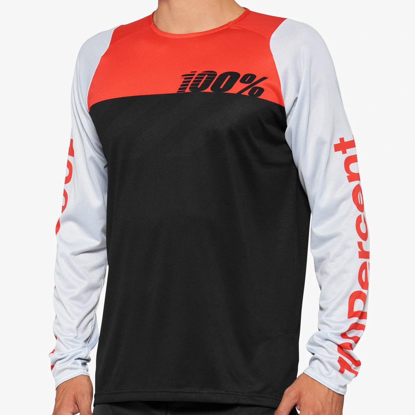 Maglia maniche lunghe 100% R-Core - Nero rosso - A