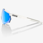 100% Racetrap 3.0 glasses - Matt White HiPER Blue Multilayer Mirror