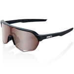 100% S2 sunglasses - Soft Tact Black HiPER Crimson Silver Mirror