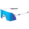 100% S3 sunglasses - Matte White HiPER Blue Mirror Lens