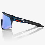 100% Speedcraft sunglasses - Black Holographic HiPER Blue Mirror