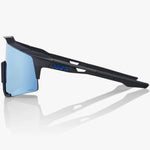100% Speedcraft sunglasses - Matte Black HiPER Blue Mirror