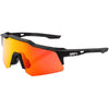 100% Speedcraft XS glasses - Soft Tact Black HiPER Red Mirror