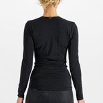 Camiseta interior mangas largas mujer Sportful Merino - Negro
