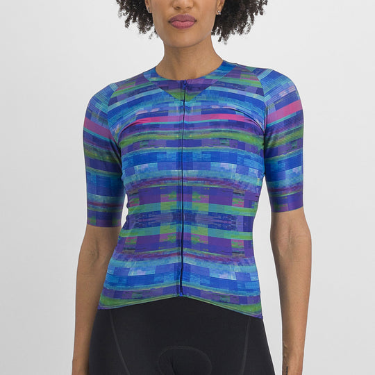 Sportful Glitch Bomber woman jersey - Blue