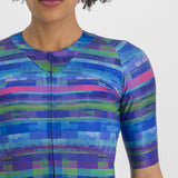 Maglia donna Sportful Glitch Bomber - Blu - L