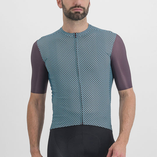 Sportful Checkmate jersey - Light blue