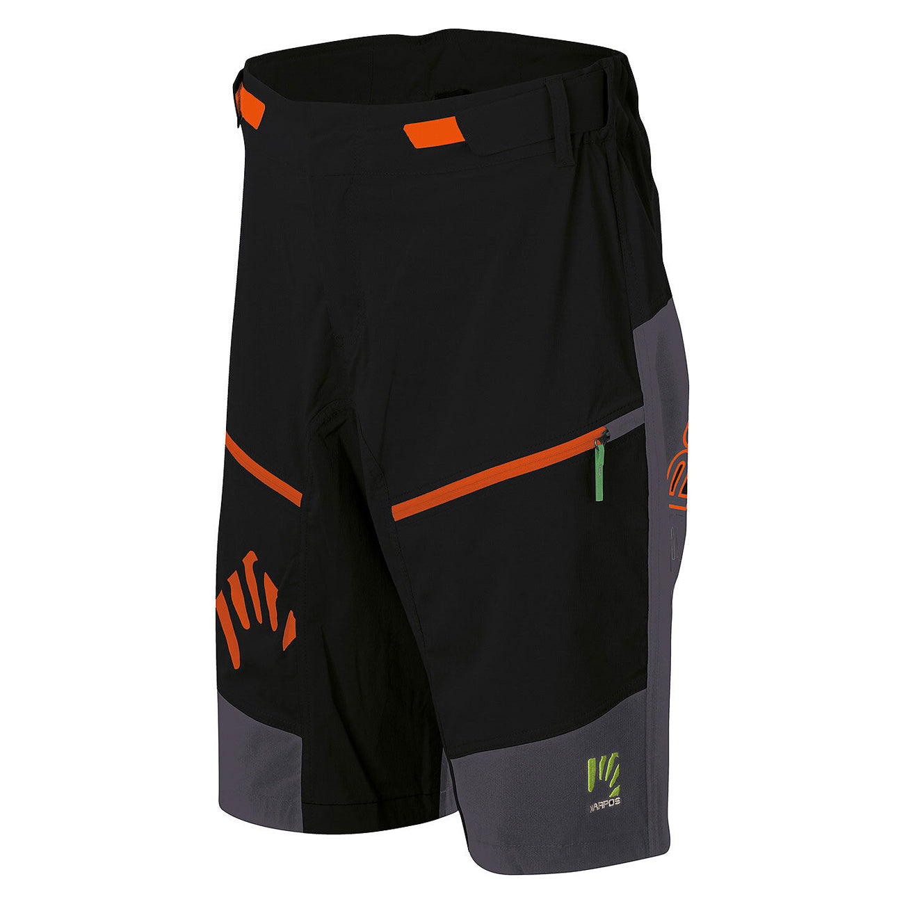 Pantaloncini Karpos Rapid Baggy Nero arancio All4cycling