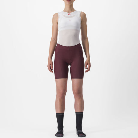 Pantaloncini donna Castelli Prima - Bordeaux - M