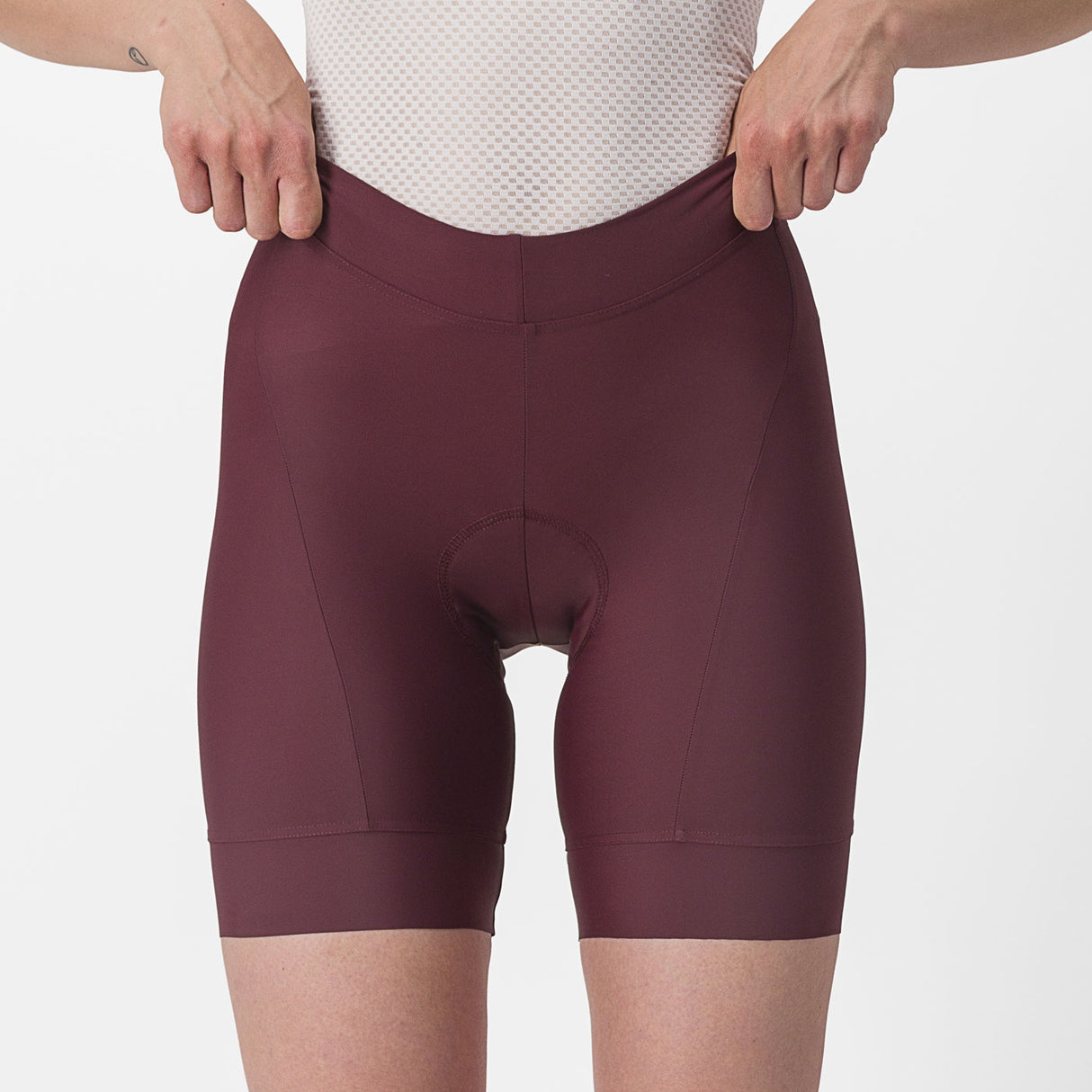 Pantaloncini donna Castelli Prima - Bordeaux - O