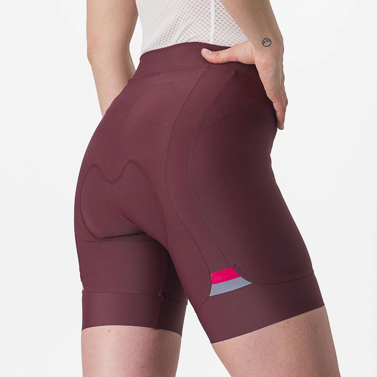 Pantaloncini donna Castelli Prima - Bordeaux - P