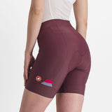 Pantaloncini donna Castelli Prima - Bordeaux - Q