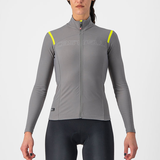 Maglia maniche lunghe donna Castelli Tutto Nano RoS - Grigio chiaro