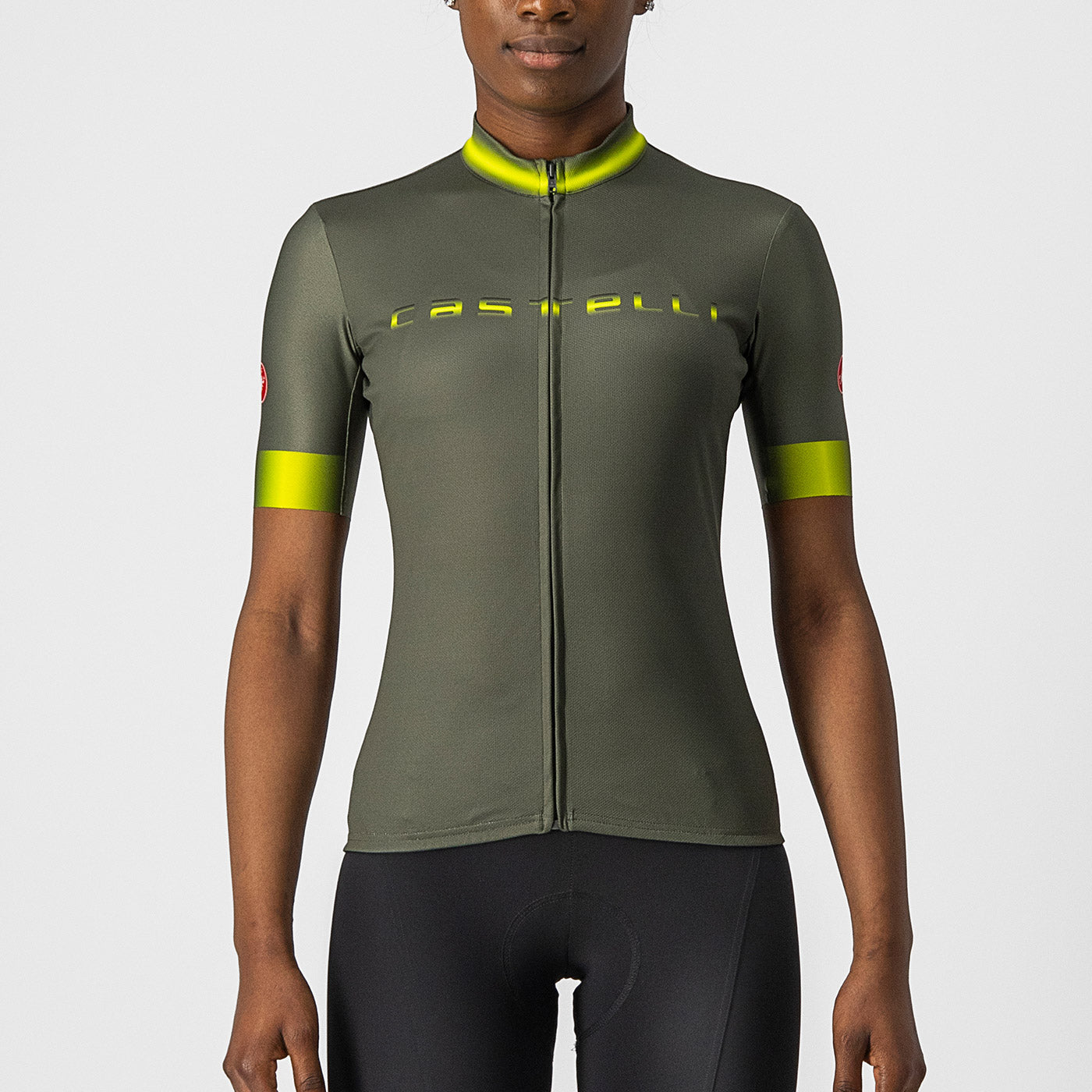 Castelli Gradient woman jersey Green yellow All4cycling
