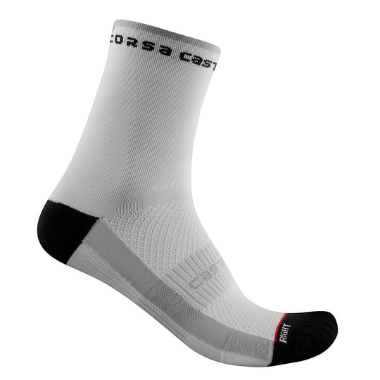 Castelli Rosso Corsa 11 frau socken - Weiss schwarz