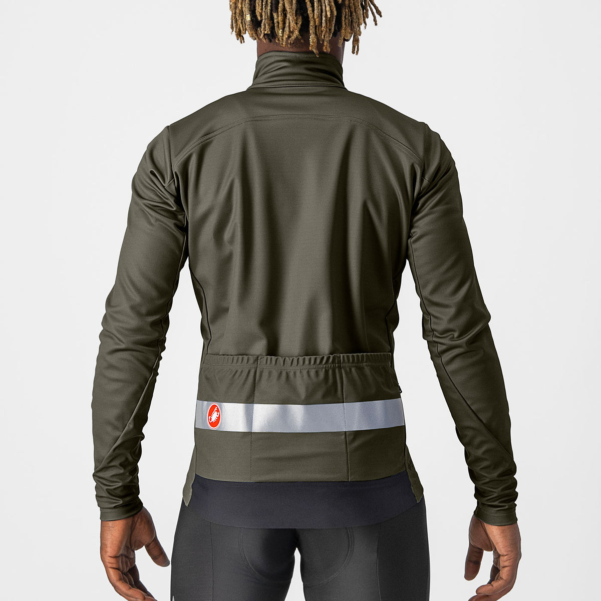 Giacca Invernale Uomo Castelli Raddoppia 3 - Ciclismo, Gore-Tex Infinium Windstopper, Calda E Riflettente