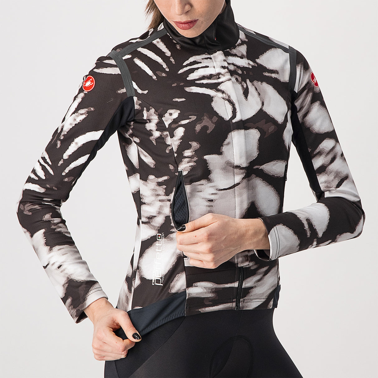 Maglia maniche lunghe donna Castelli Perfetto RoS - Nero Bianco - C