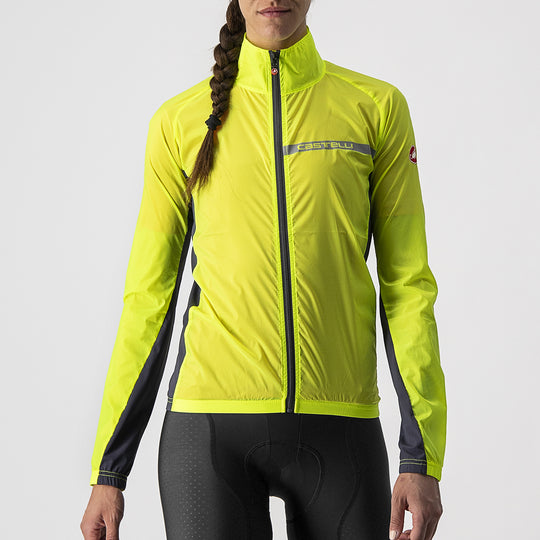 Jacket Femme Castelli Squadra Stretch - Jaunes Fluo