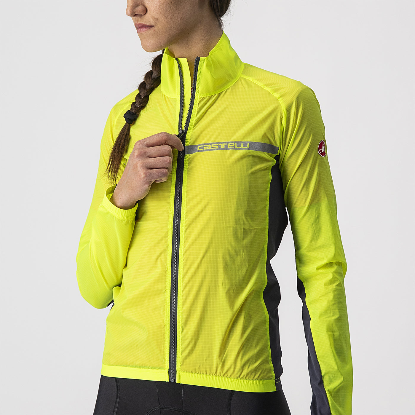 Mantellina Donna Castelli Squadra Stretch - Giallo Fluo - F