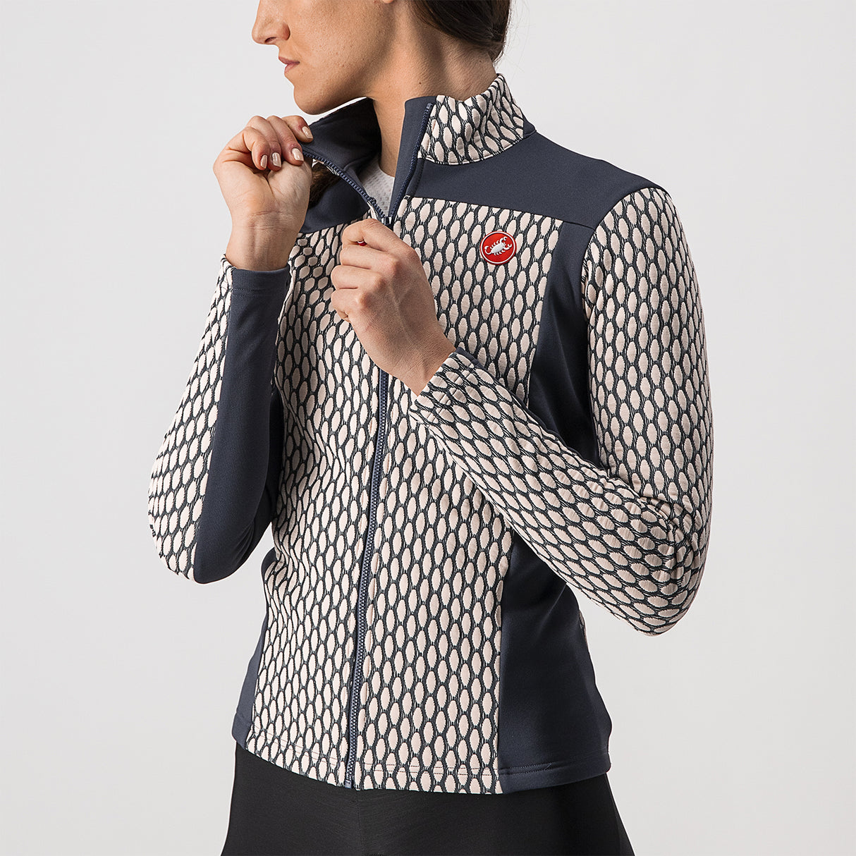 Maglia maniche lunghe donna Castelli Sfida 2 - Rosa Blu - O