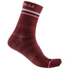 Castelli Go 15 woman socks - Bordeaux