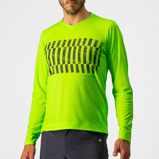 Maillot manches longues Castelli Trail Tech Tee - Vert