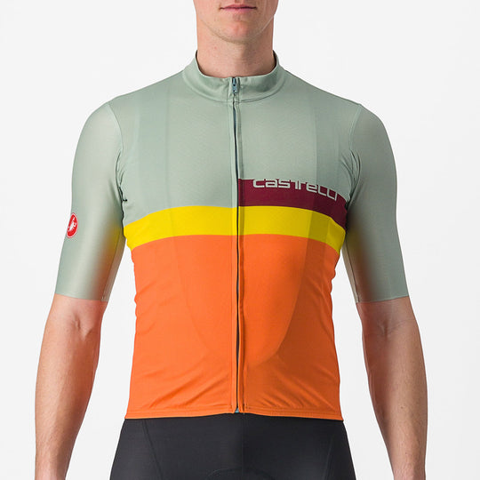 Castelli A Blocco jersey - Green orange