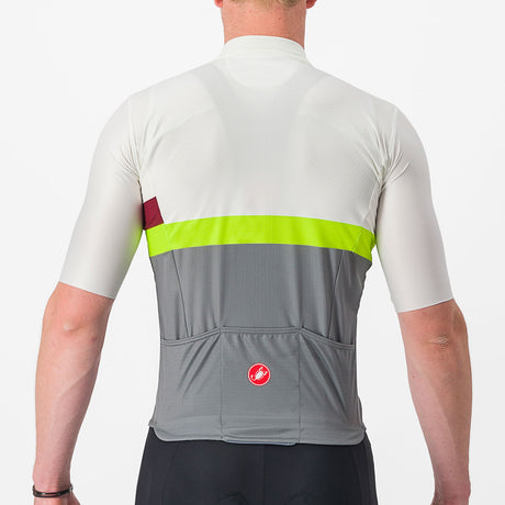 Maglia Castelli A Blocco - Bianco grigio - B