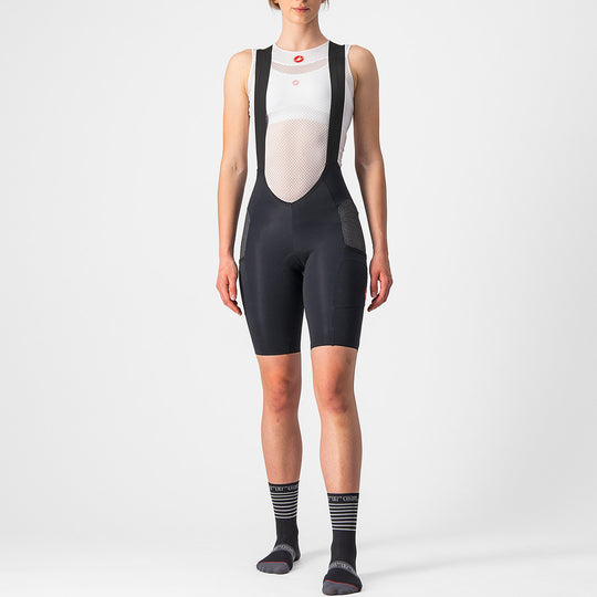Castelli Free Unlimited woman bib short - Black