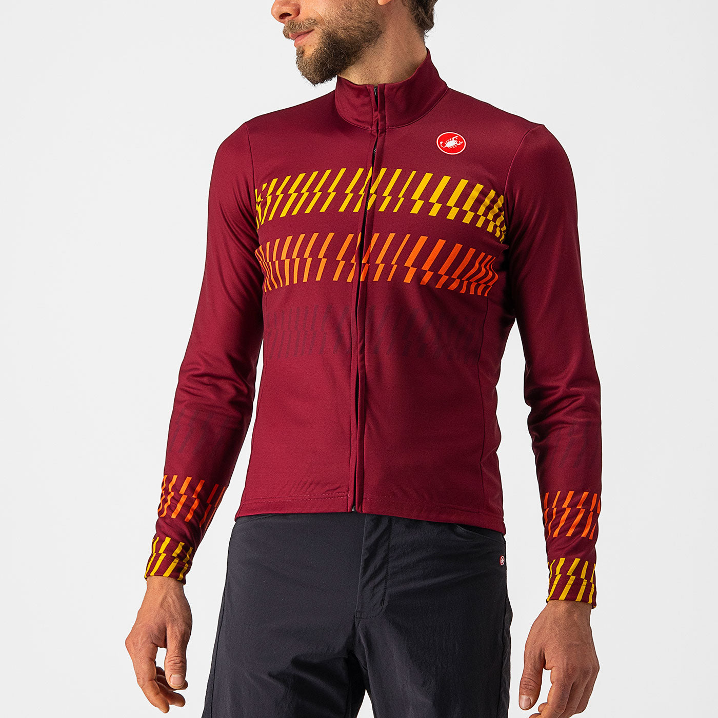 Castelli Unlimited Thermal long sleeves jersey Bordeaux All4cycling