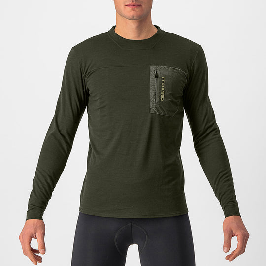 Castelli Unlimited Merino long sleeves jersey - Green