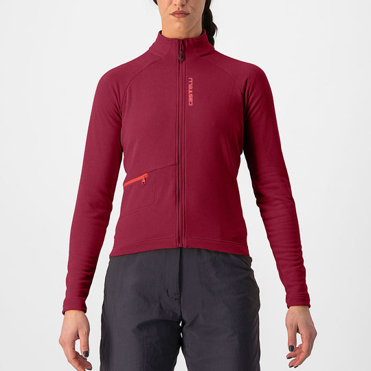 Maglia maniche lunghe donna Castelli Unlimited Trail - Bordeaux
