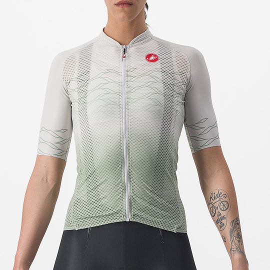 Maillot mujer Castelli Climber's 2.0 - Blanco verde