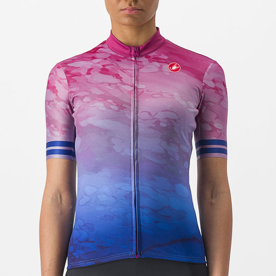Maillot mujer Castelli Marmo - Rosa azul