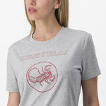 T-Shirt mujer Castelli Pedalare - Gris