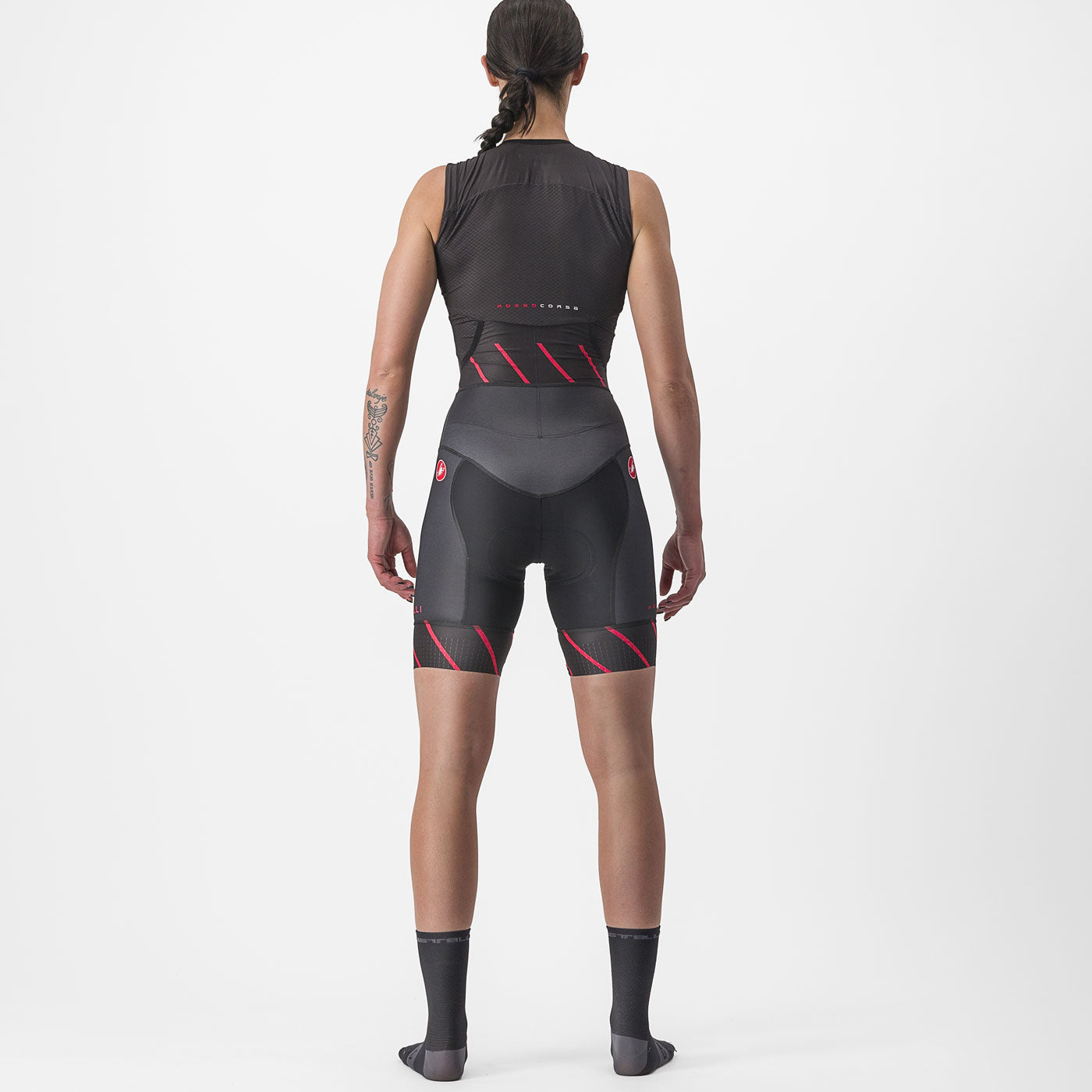 Castelli Free Sanremo Suit Suit woman sleeveless skinsuit - Black pink