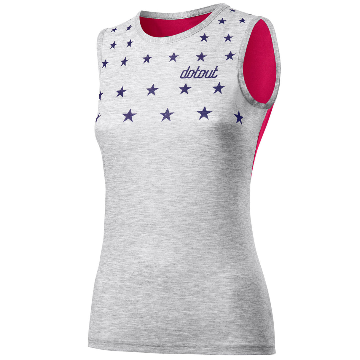 T-shirt senza maniche donna Dotout Stars Muscle - Fucsia - I