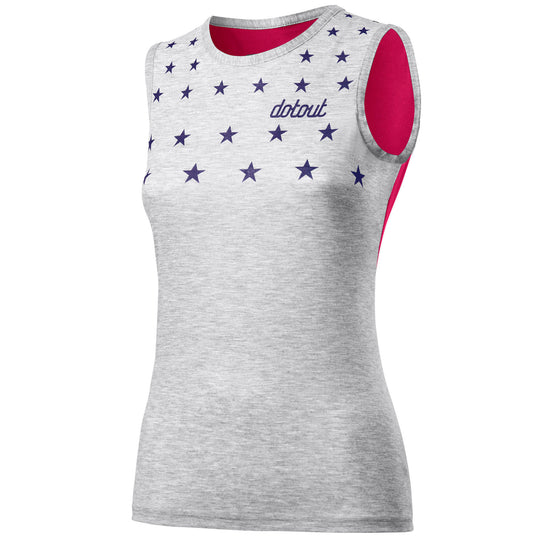 T-shirt sin mangas mujer Dotout Stars Muscle - Fucsia