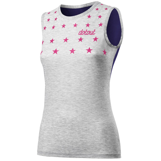 T-shirt sin mangas mujer Dotout Stars Muscle - Azul