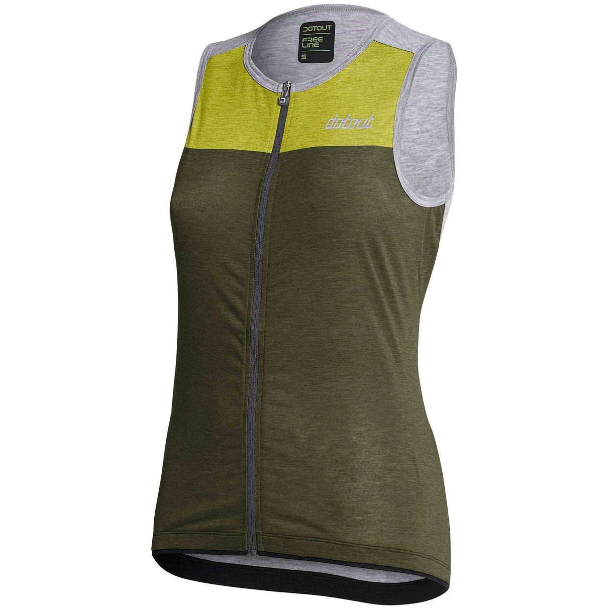 Maglia donna senza maniche Dotout Glory - Verde grigio - E