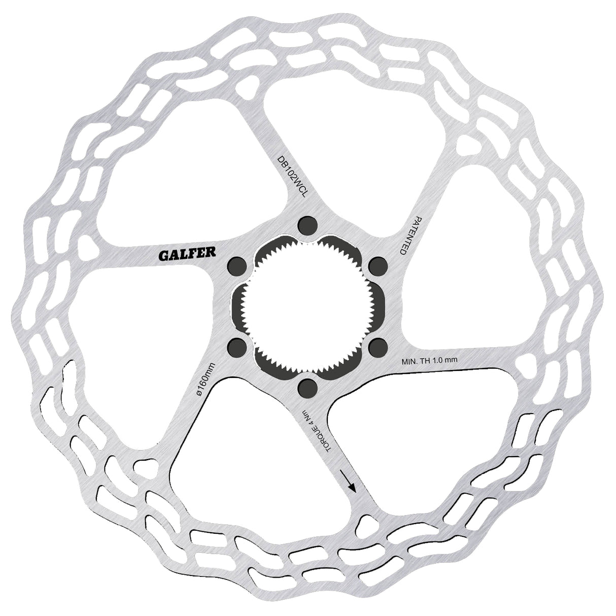 Disco Galfer Road Wave Center lock - 160 mm - A
