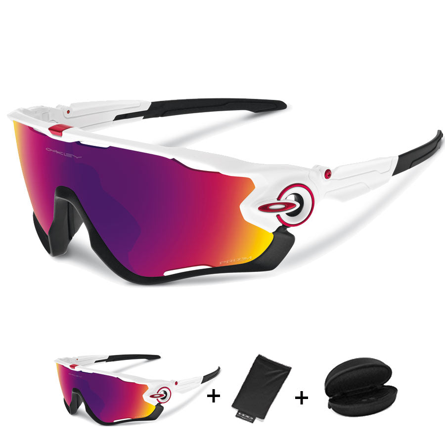 Jawbreaker Oakley sunglasses Polished White Prizm Road