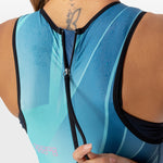 Body donna senza maniche Ale Tri Hawaii Olympic Zip Retro - Blu