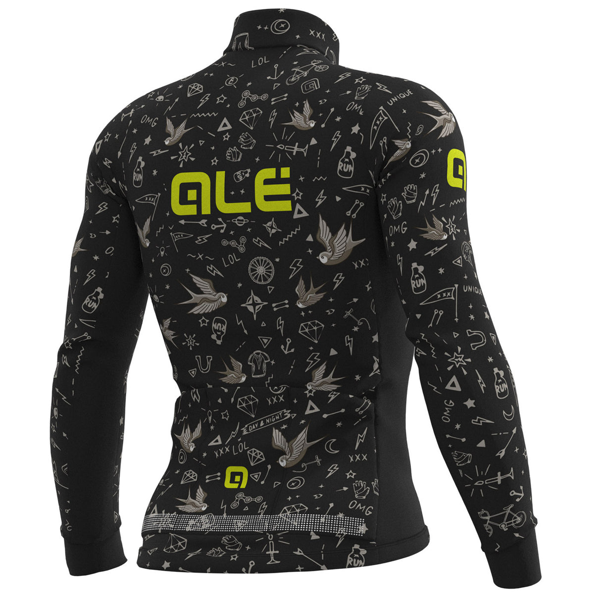 Maglia maniche lunghe Ale PRR Versilia - Nero