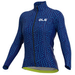 Maillot mangas largas mujer Ale PRR Green Bolt - Azul