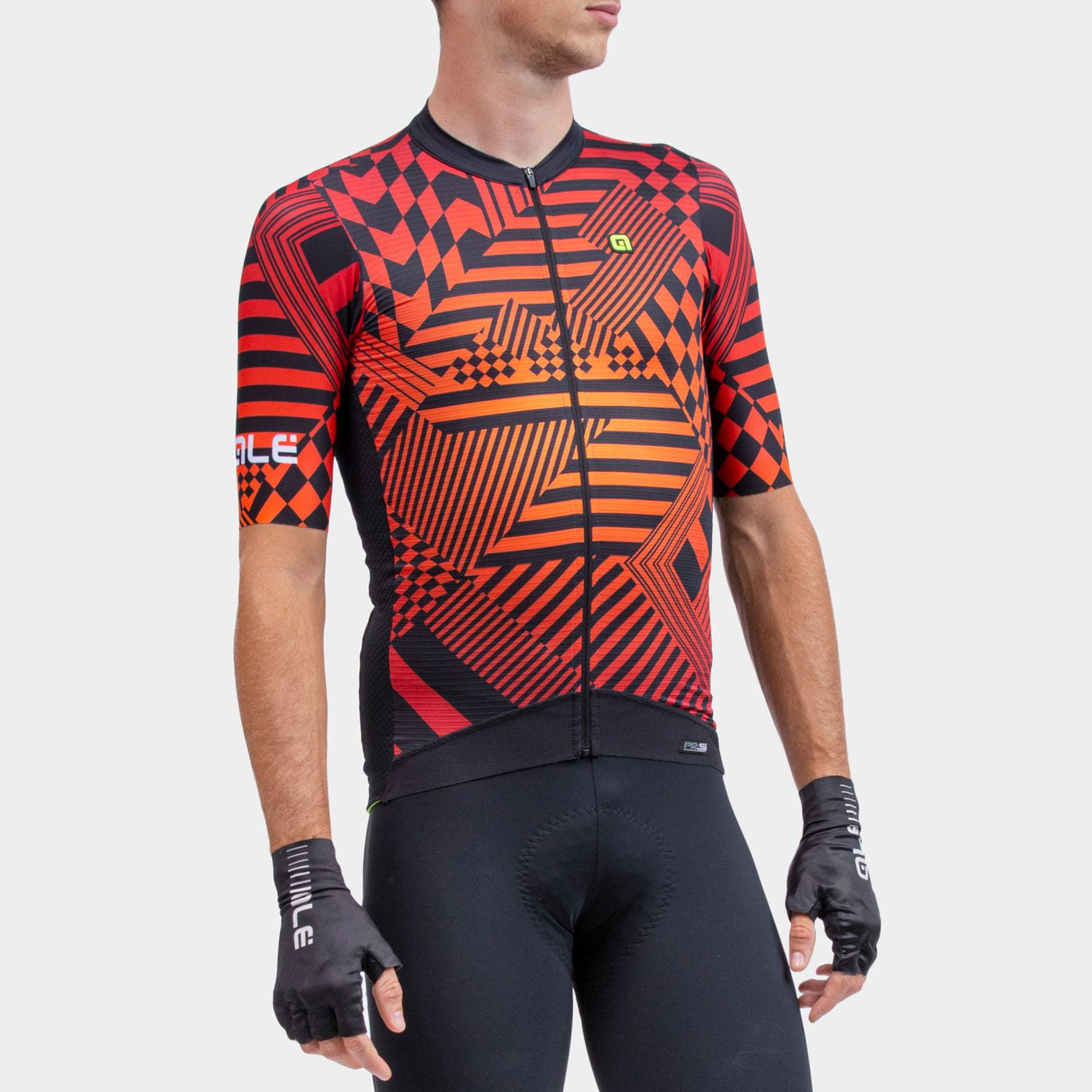 Ale PRS Checker jersey Red All4cycling