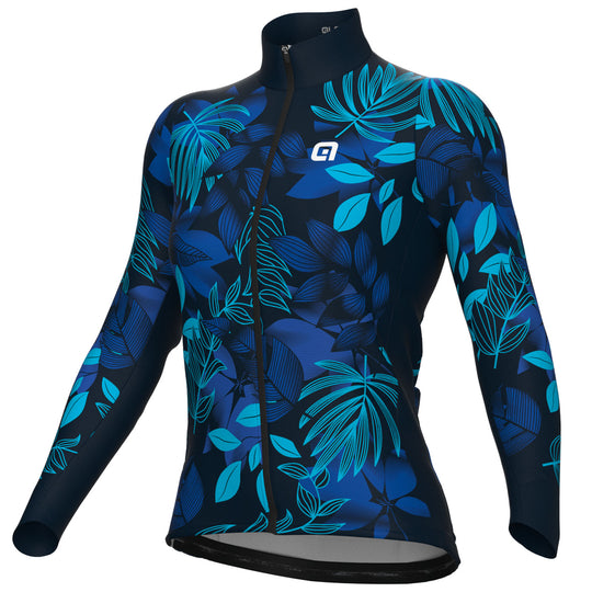 Maillot mangas largas mujer Ale PRR Green Garden - Azul