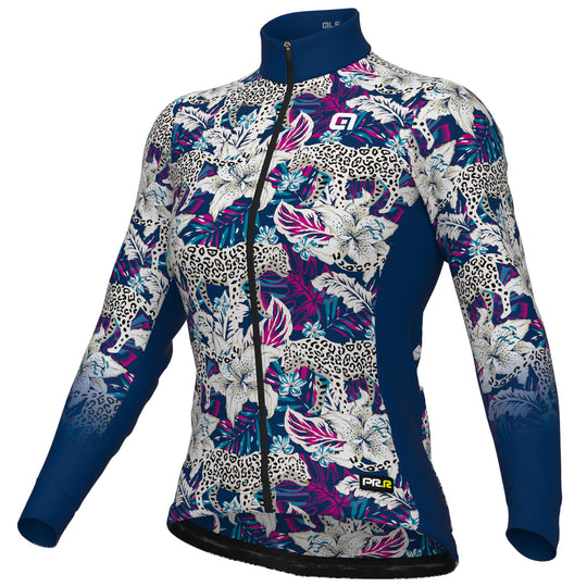 Maglia maniche lunghe donna Ale PRR Hibiscus - Blu