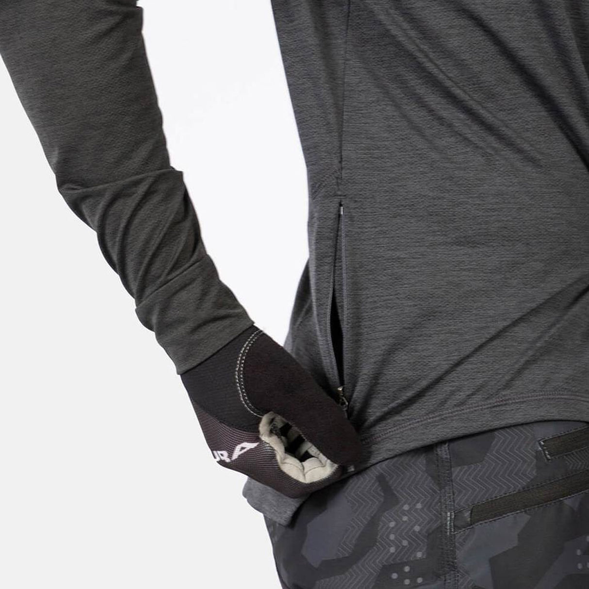 Maglia maniche lunghe Endura SingleTrack - Nero - D